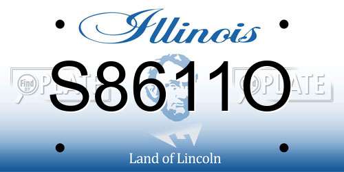 S8611O Illinois License Plate