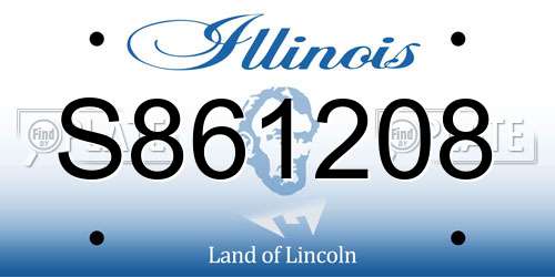 S861208 Illinois License Plate