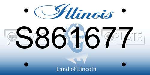S861677 Illinois License Plate