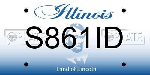 S861ID Illinois License Plate