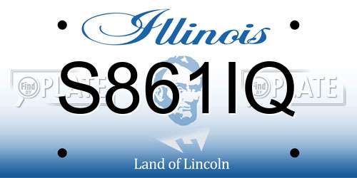 S861IQ Illinois License Plate