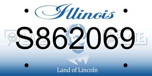 S862069 Illinois License Plate