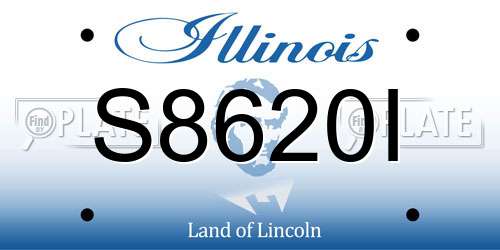 S8620I Illinois License Plate