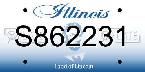 S862231 Illinois License Plate