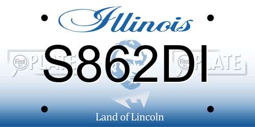S862DI Illinois License Plate