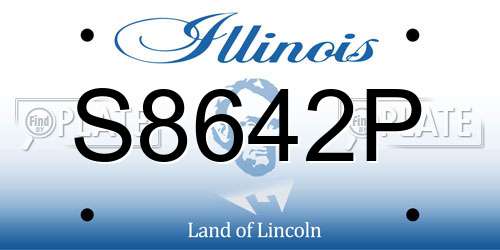 S8642P Illinois License Plate
