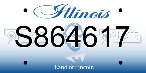 S864617 Illinois License Plate