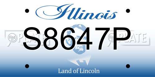 S8647P Illinois License Plate
