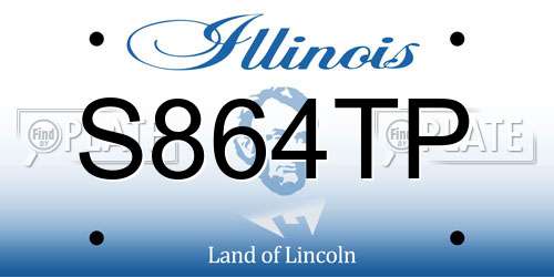 S864TP Illinois License Plate