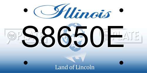 S8650E Illinois License Plate