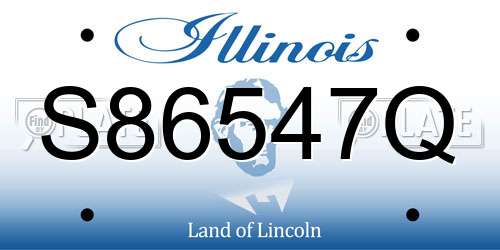 S86547Q Illinois License Plate