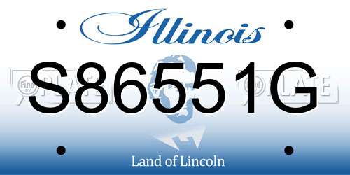 S86551G Illinois License Plate