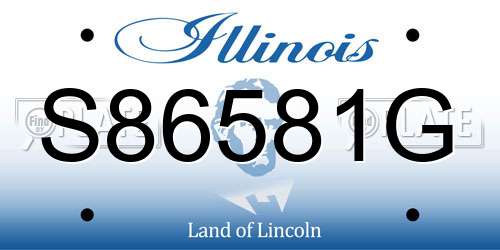 S86581G Illinois License Plate