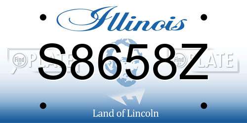 S8658Z Illinois License Plate