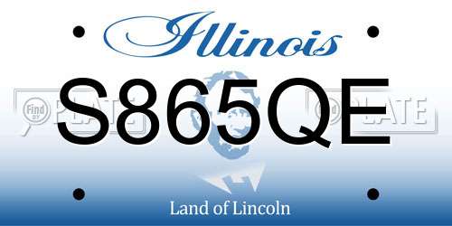 S865QE Illinois License Plate