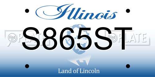 S865ST Illinois License Plate