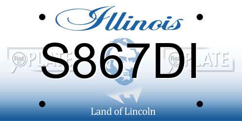 S867DI Illinois License Plate