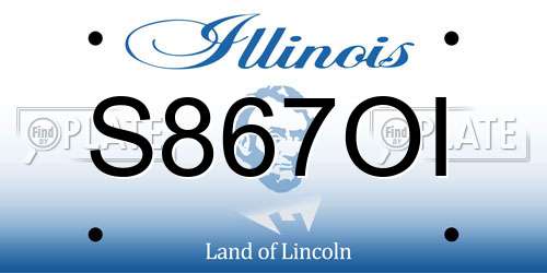 S867OI Illinois License Plate