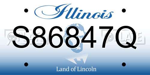 S86847Q Illinois License Plate