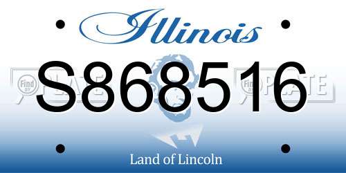 S868516 Illinois License Plate