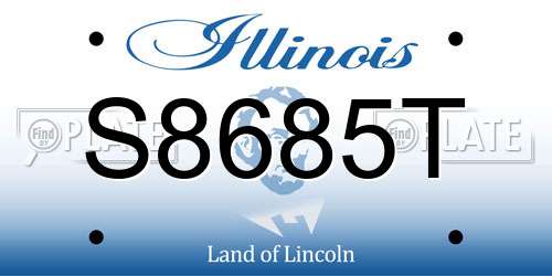 S8685T Illinois License Plate