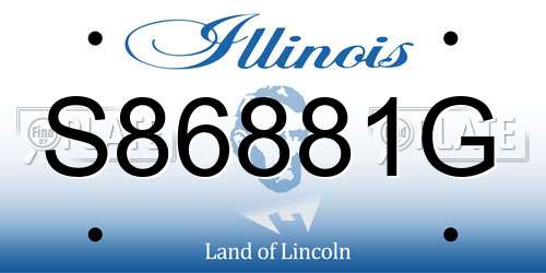 S86881G Illinois License Plate