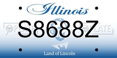 S8688Z Illinois License Plate