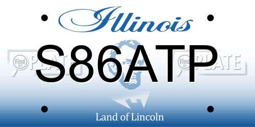 S86ATP Illinois License Plate
