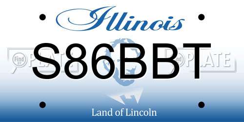 S86BBT Illinois License Plate