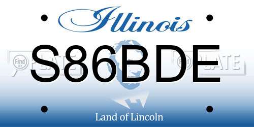 S86BDE Illinois License Plate