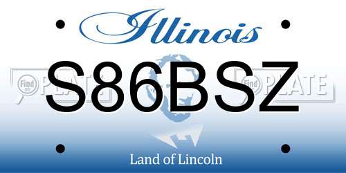 S86BSZ Illinois License Plate