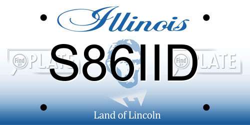 S86IID Illinois License Plate