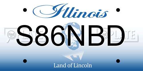 S86NBD Illinois License Plate
