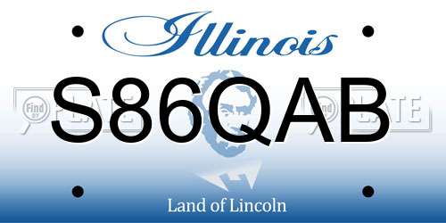S86QAB Illinois License Plate