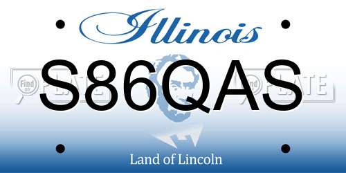 S86QAS Illinois License Plate