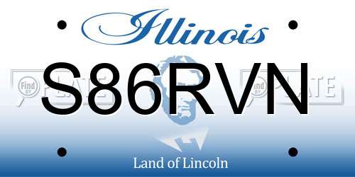 S86RVN Illinois License Plate