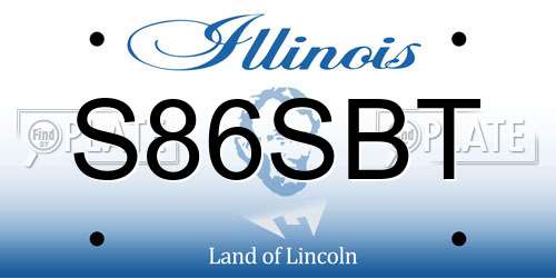 S86SBT Illinois License Plate