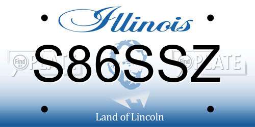 S86SSZ Illinois License Plate