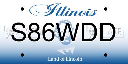 S86WDD Illinois License Plate