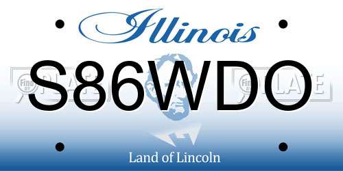 S86WDO Illinois License Plate