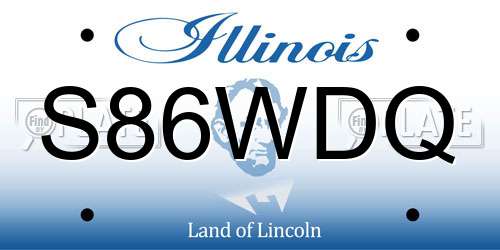 S86WDQ Illinois License Plate