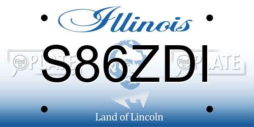 S86ZDI Illinois License Plate