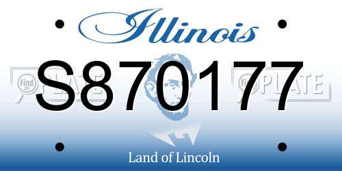 S870177 Illinois License Plate