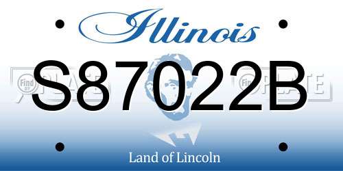S87022B Illinois License Plate