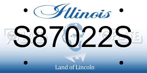 S87022S Illinois License Plate