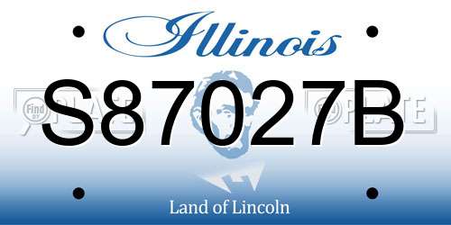 S87027B Illinois License Plate