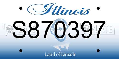 S870397 Illinois License Plate