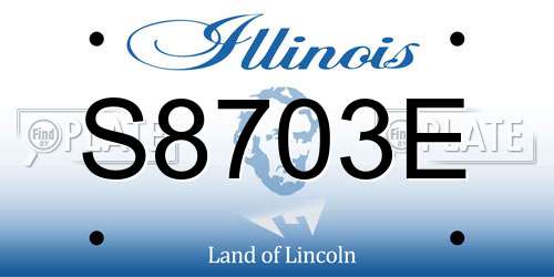 S8703E Illinois License Plate
