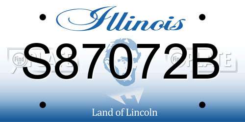 S87072B Illinois License Plate