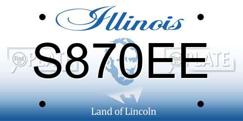 S870EE Illinois License Plate